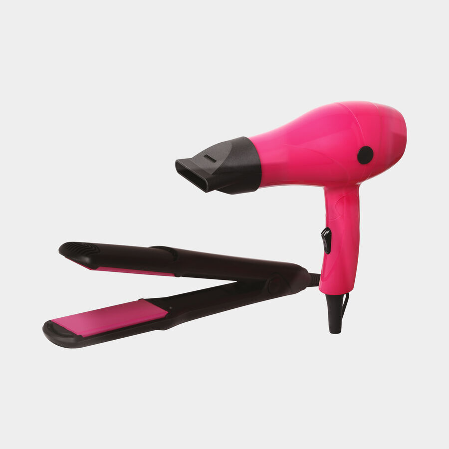 Foldable Hair Dryer & Straightener Combo, , large image number null