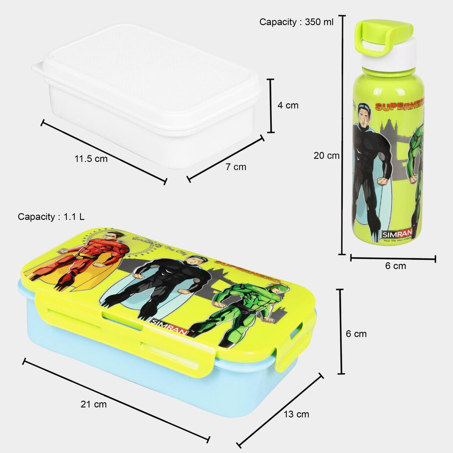 Plastic Lunch Box with Water Bottle, , large image number null