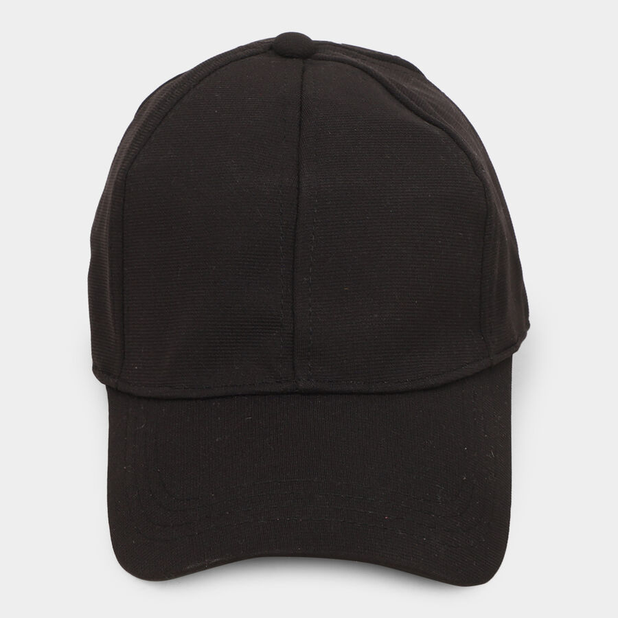 Black Men's Cotton Cap, , large image number null