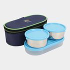 Steel Lunch Box, 3 Containers and 1 Bag, , small image number null