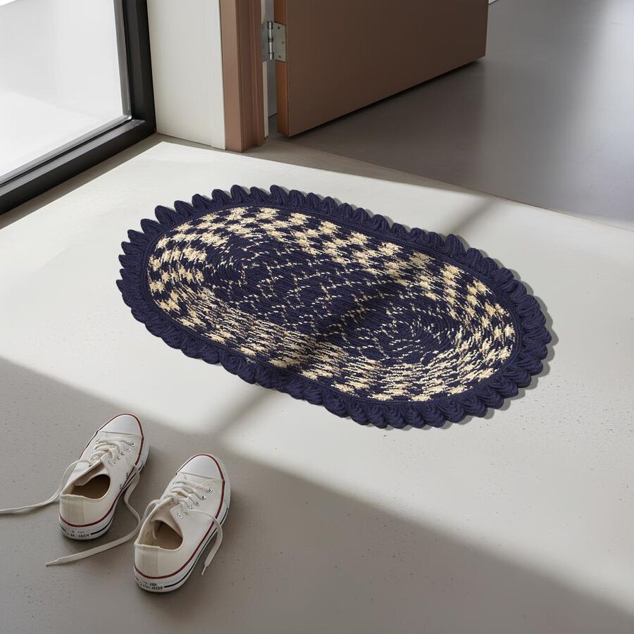 Blue Polyester Door Mat, , large image number null