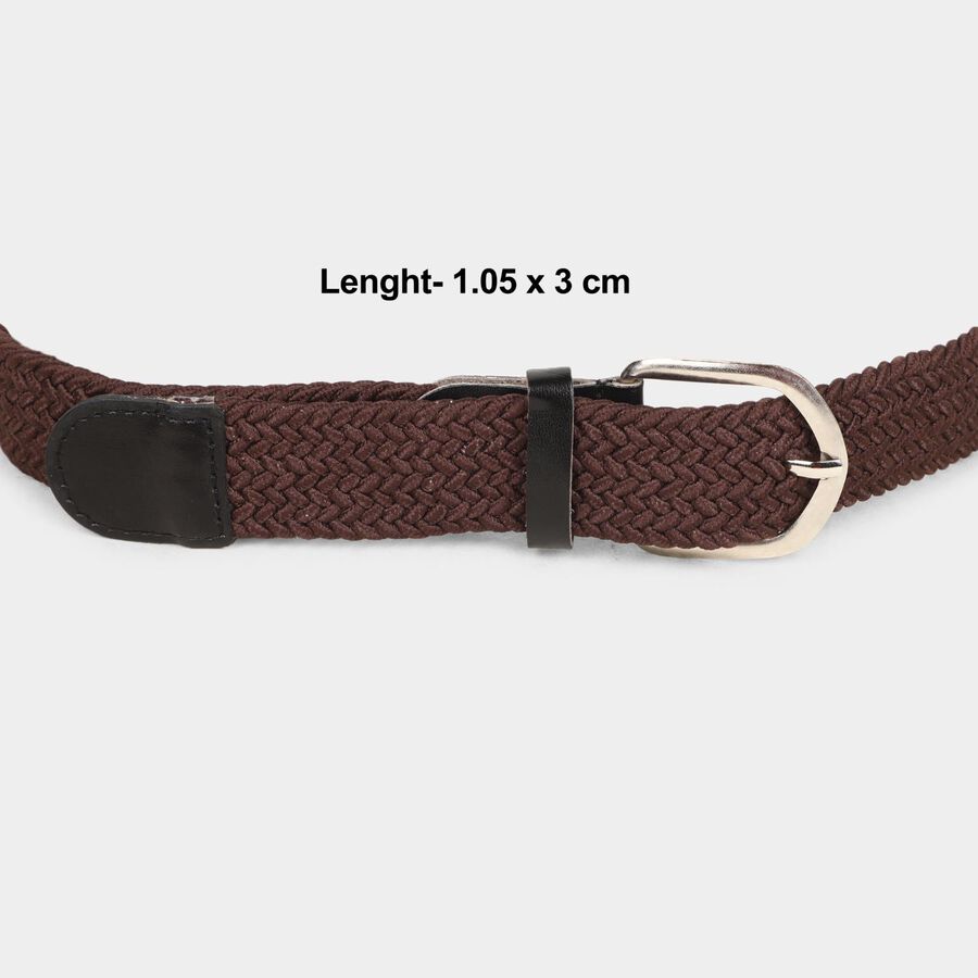 Men's Brown Canvas Casual Belt, , large image number null