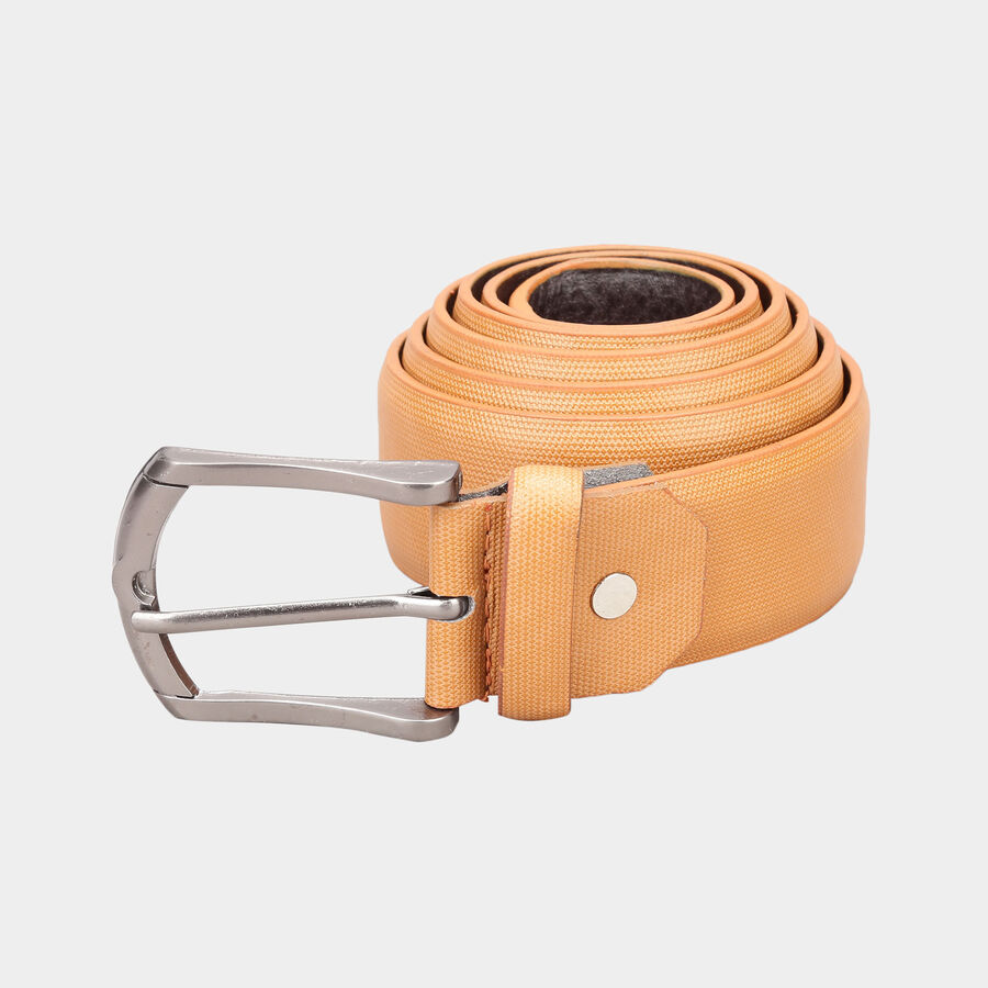 Men's Polyurethane Casual Belt, Size 40, Textured, , large image number null