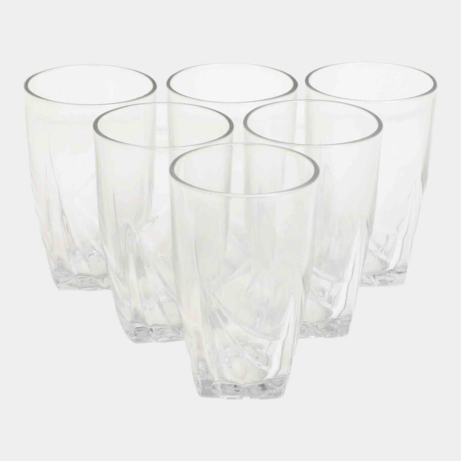 Set of 6 Glass Tumblers, 220 ml, , large image number null