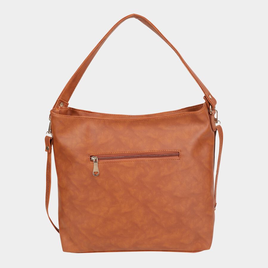 Women's Polyurethane Hobo Bag, Quilted, Medium Size, , large image number null