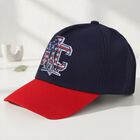Kid's Red-Blue Fabric Cap, , small