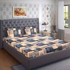 120 GSM Multicolour Microfiber Double Bedsheet, , small image number null