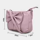 Women'sLilac Polyurethane Handbag, , small