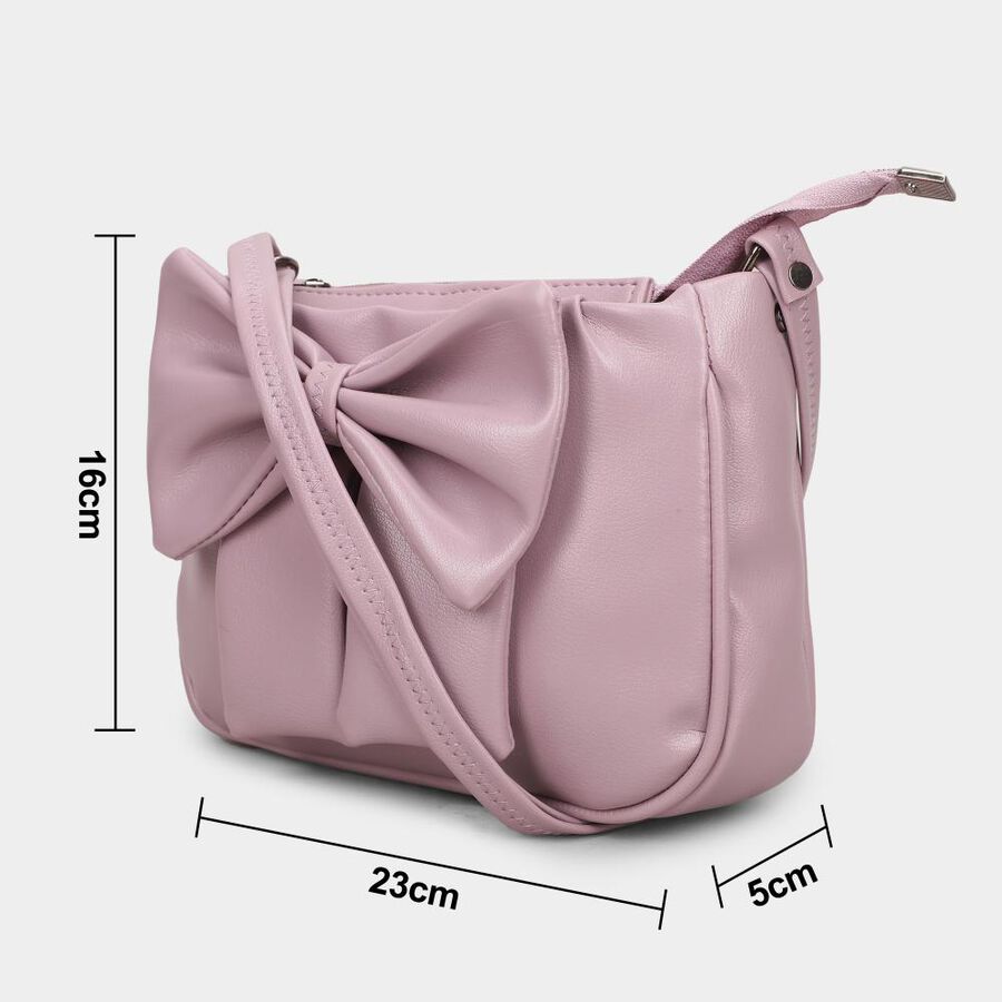 Women'sLilac Polyurethane Handbag, , large