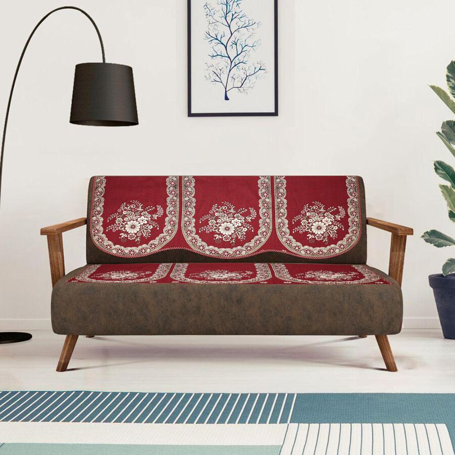 Maroon Sofa Cover-(56 x 68 cm), , large image number null