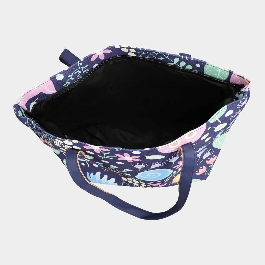 Women's Printed Canvas Shopping Bag, Medium, , large image number null
