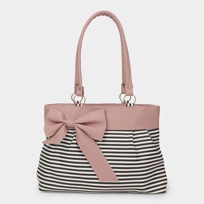 Women's Pink Polyurethane Hand Bag
