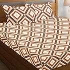 Brown Microfiber Double Bedsheet with Pillow Cover, , small