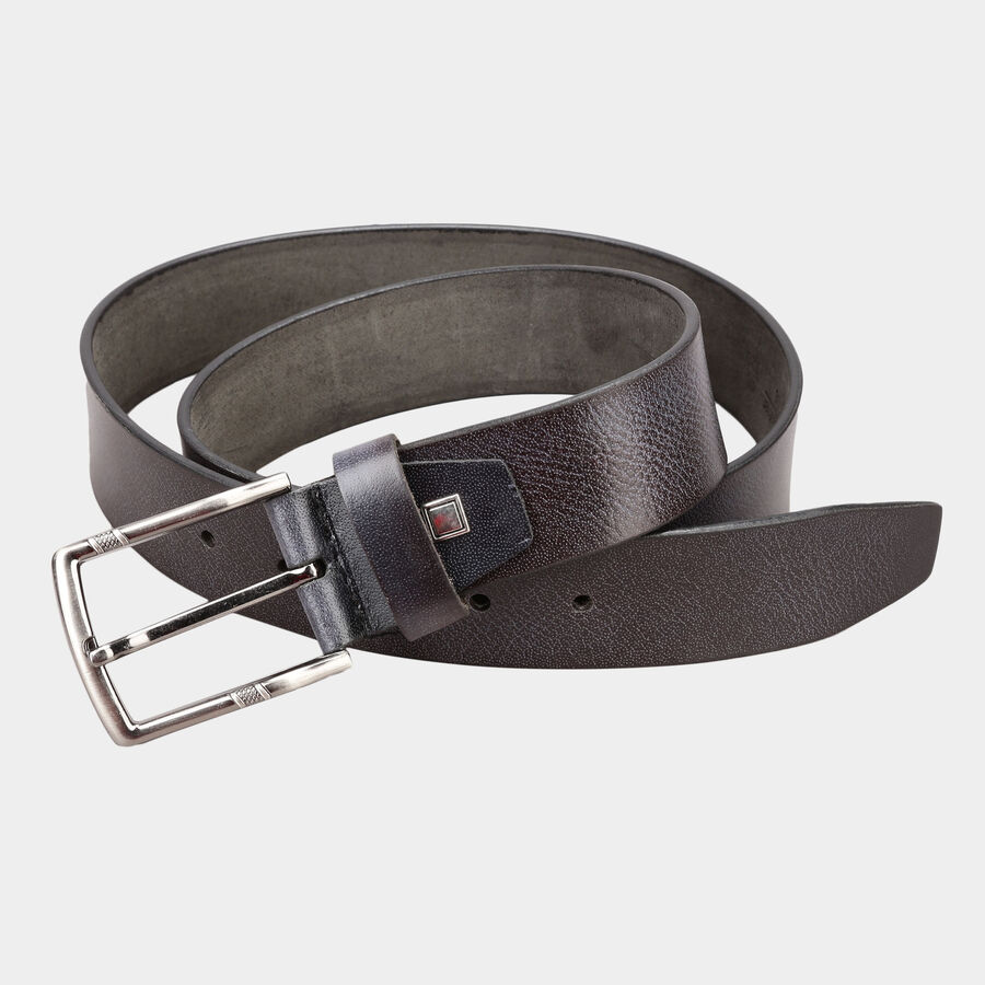 Men's Leather Casual Belt, Size 40, Smooth/Plain, , large image number null