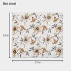 White Floral Printed King Size Bedsheet, , small image number null
