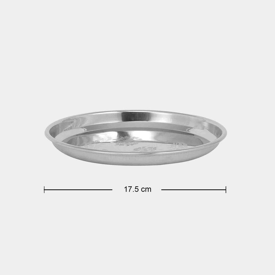 Stainless Steel Plate, 17.5 cm Dia., , large image number null