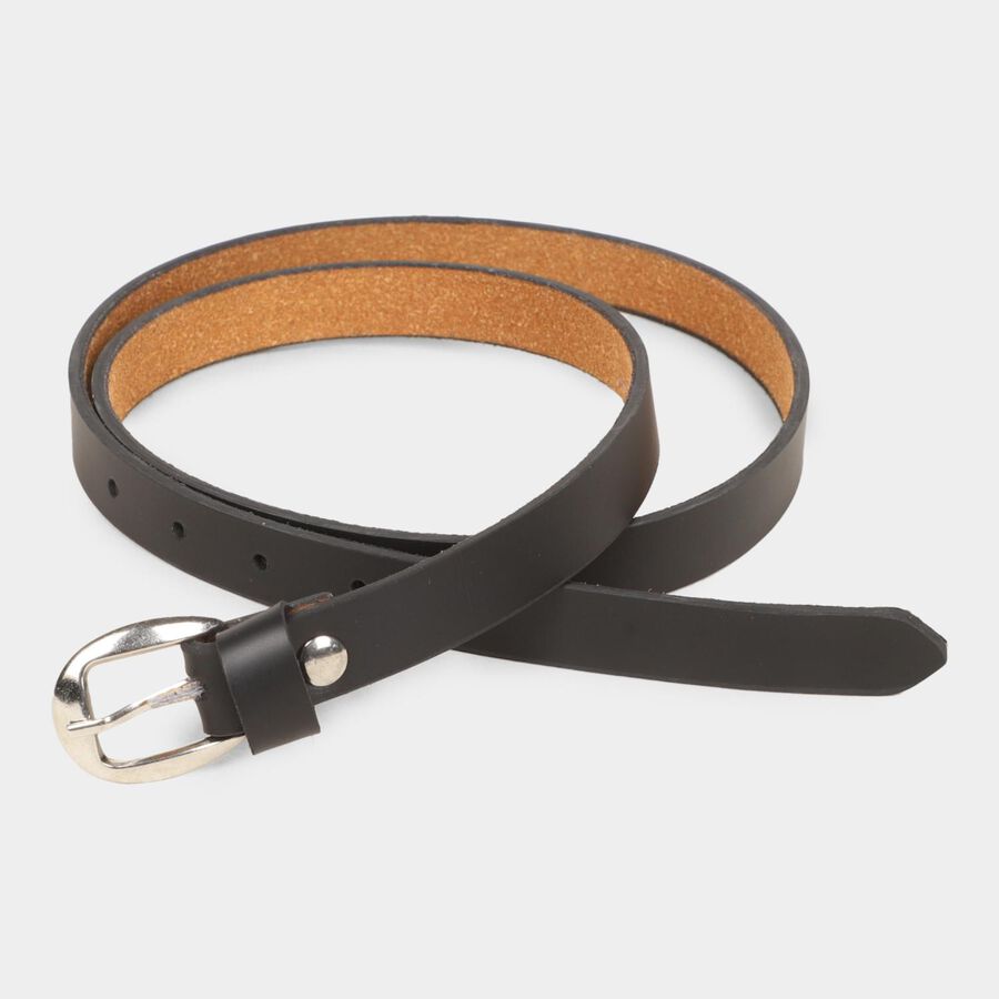 Women's Black Polyurethane Formal Belt, , large image number null
