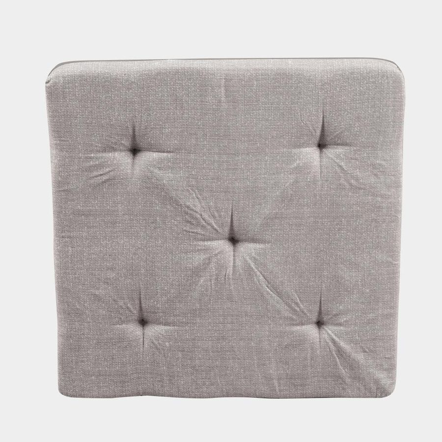 Home Beautiful Gray Textured Tufted Cushion | Vishal Mega Mart India