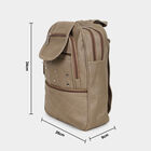 Women's Beige Polyurethane Backpack, , small image number null