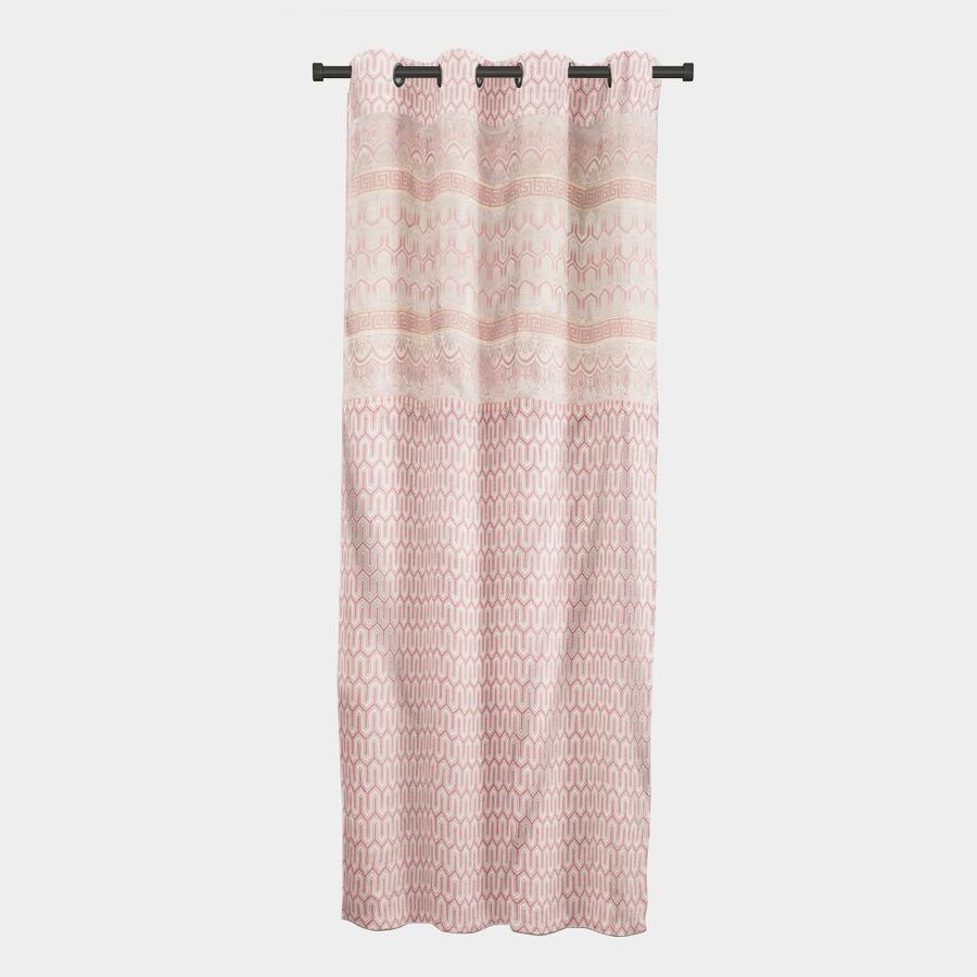 5ft. Bedroom Soft Dusty Pink Jacquard Eyelet Window Curtains, , large image number null