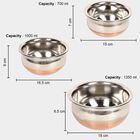 3 Pcs. Steel Handi - 700 ml, 1 L, 1.35 L, , small image number null