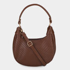 Woman's Brown Polyurethane Bag, , small