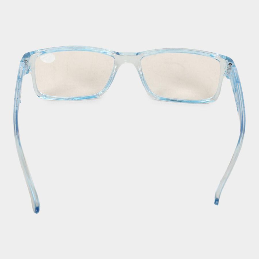Men's Plastic Clear Glass Rectangle Sunglasses, , large image number null