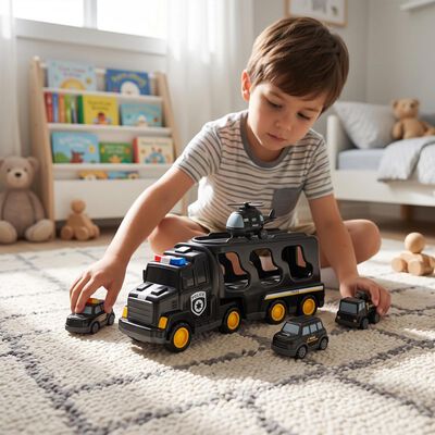 Kid's Black Plastic Car