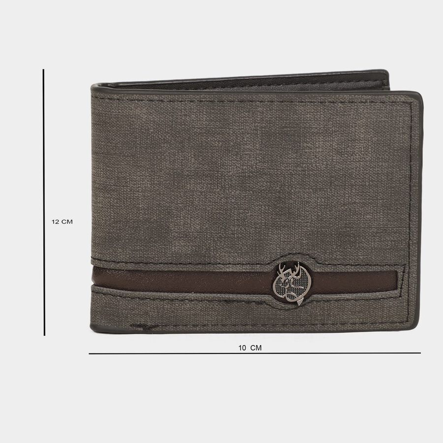 Men's Grey Polyurethane Wallet, , large image number null