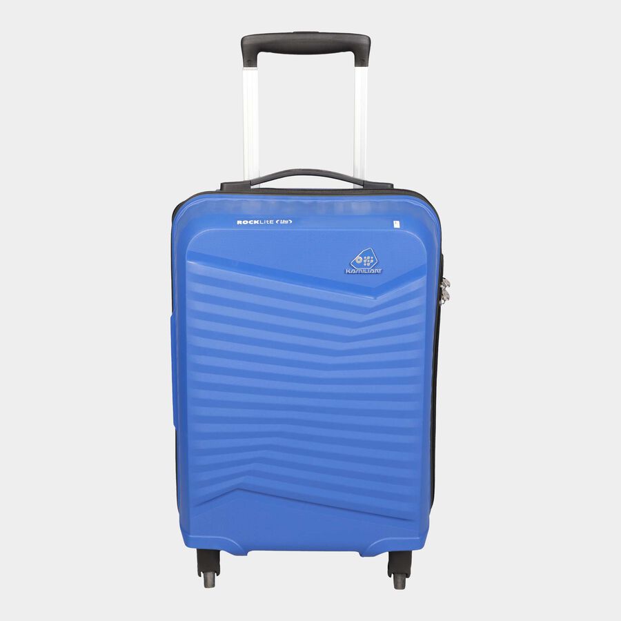 4-Wheel Blue PVC Matee Hard Case Trolley, Small, , large image number null
