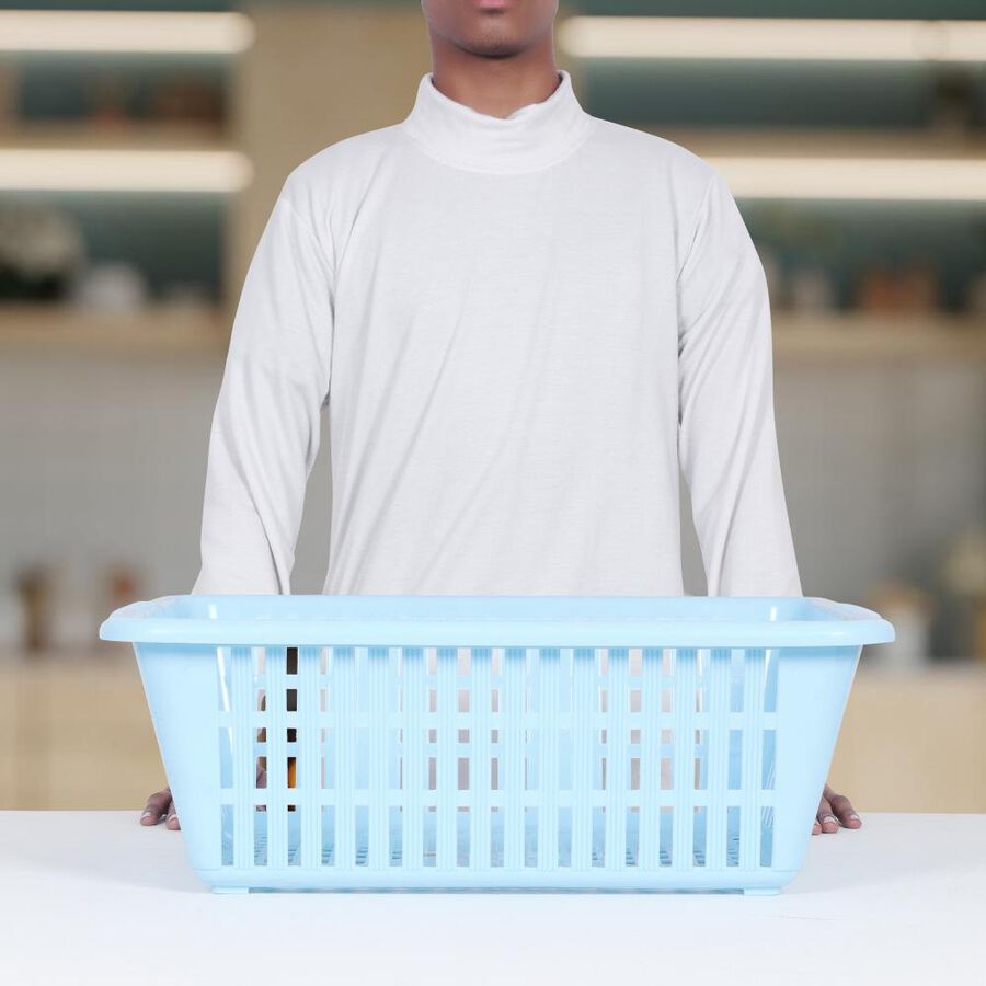 Blue Plastic Basket, , large image number null