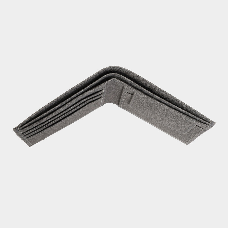 Men's Grey Polyurethane Wallet, , large image number null