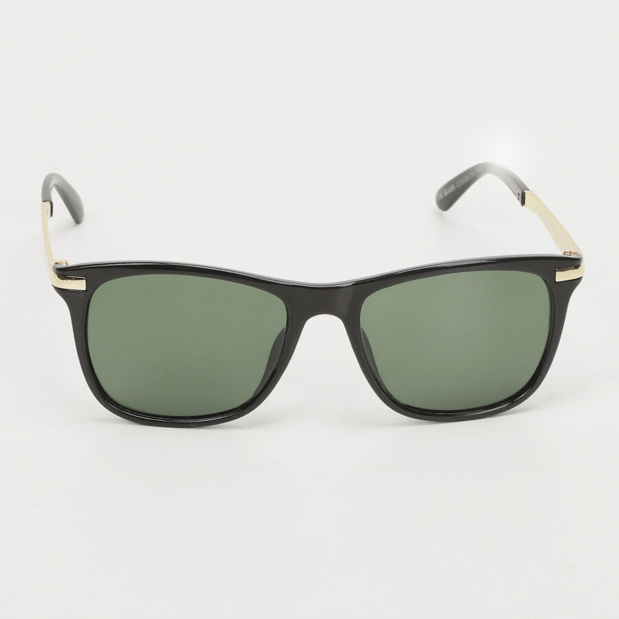 Men's Black Plastic Sunglasses, , large image number null