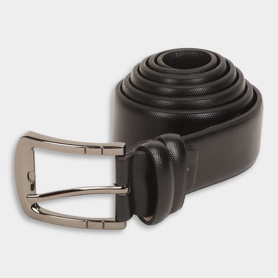 Men's Black Polyurethane Casual Belt, , large image number null