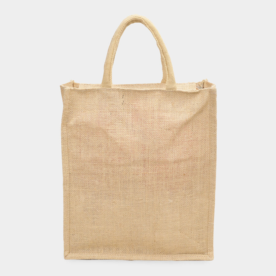 Women's Beige Jute Tote Bag, , large image number null