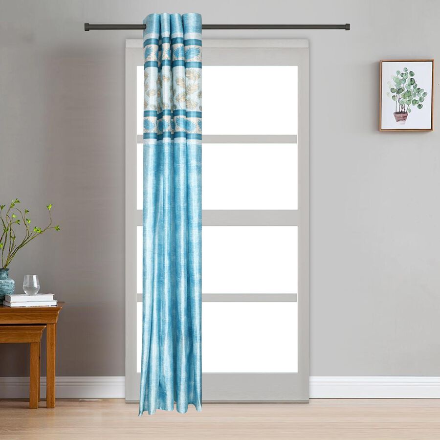 7ft. Blue Polyester Curtain, , large