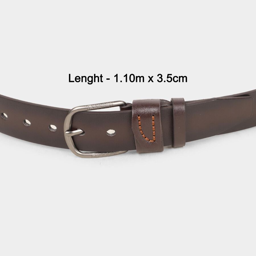 Men's Brown Polyurethane Casual Belt, , large image number null