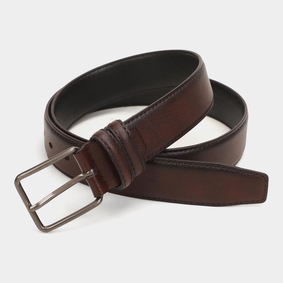 Men's Brown Polyurethane Casual Belt, , large