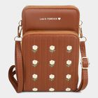 Women's 3 Compartment Polyurethane Sling Bag, , small image number null