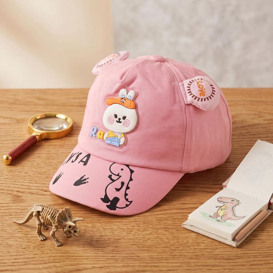 Kid's Pink Fabric Caps, , large