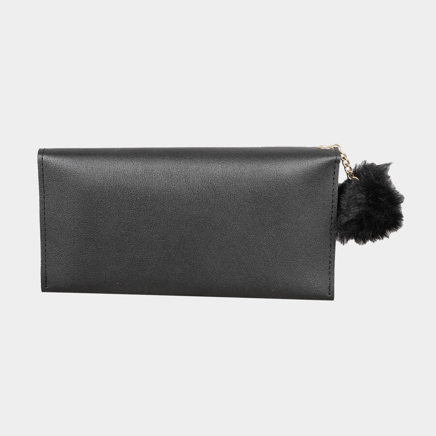 Women's Polyurethane Envelope/Zipper Hand Pouch, , large image number null