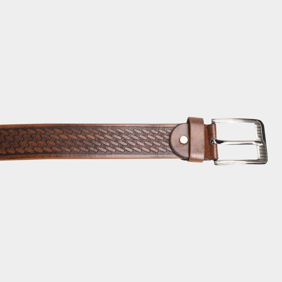 Men's Tan Polyurethane Casual Belt, , large image number null