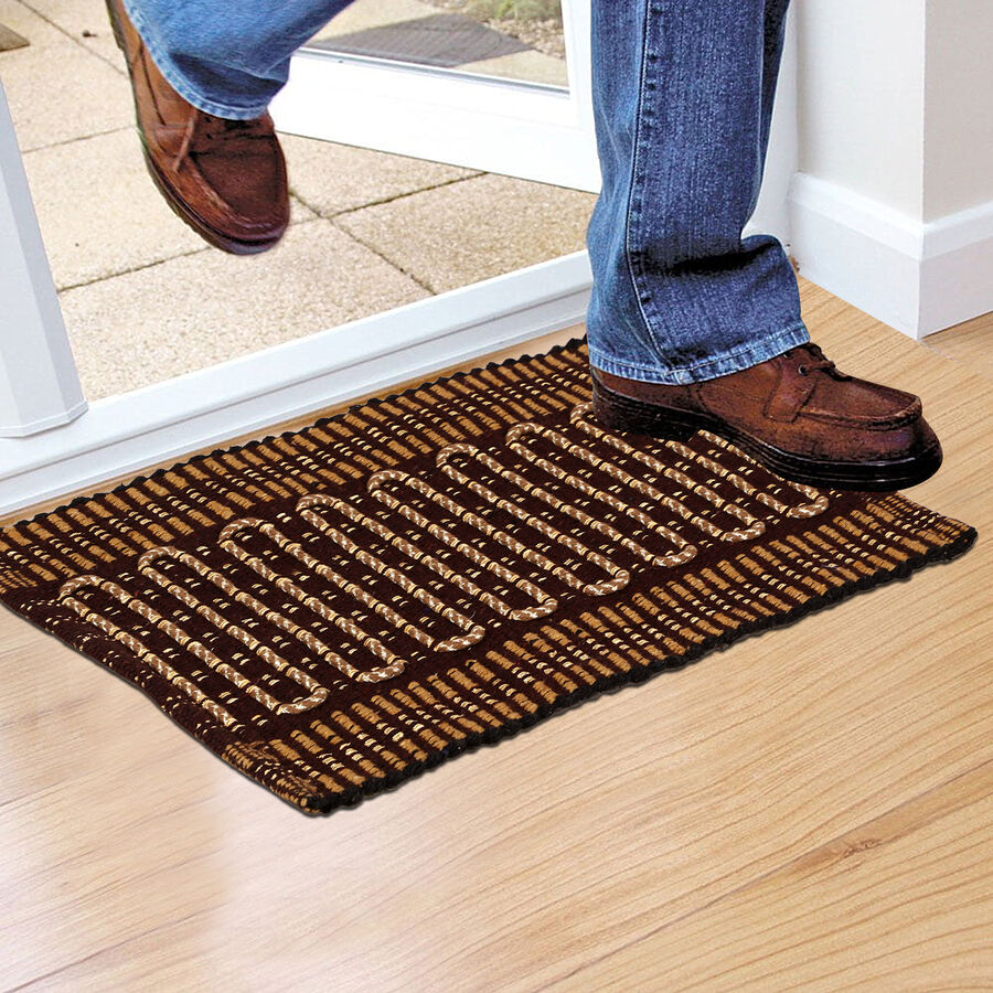 Brown Cotton Blend Rugs, , large image number null