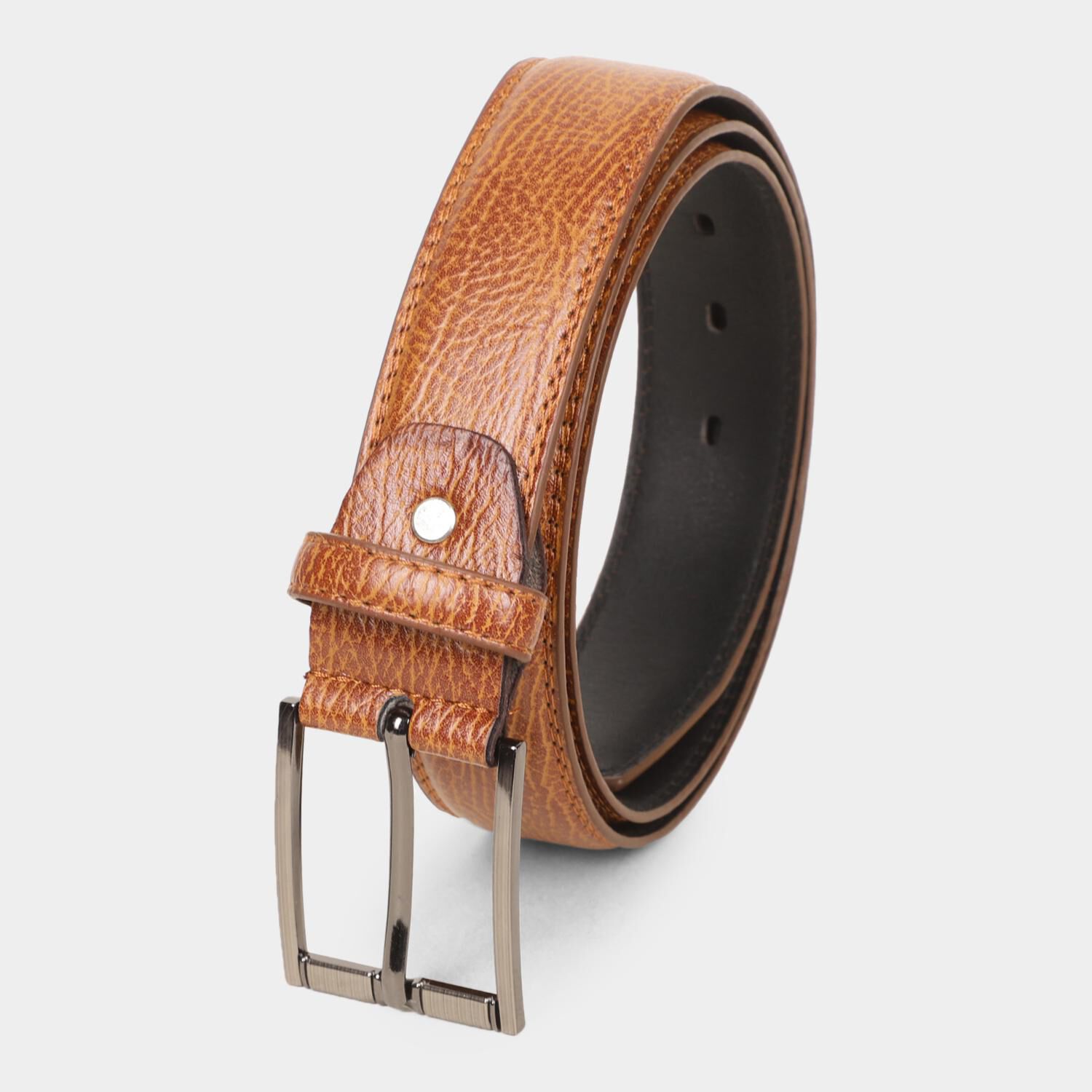 Black Tie                         Men's Tan Polyurethane Casual Belt Black Tie                         Men's Tan Polyurethane Casual Belt