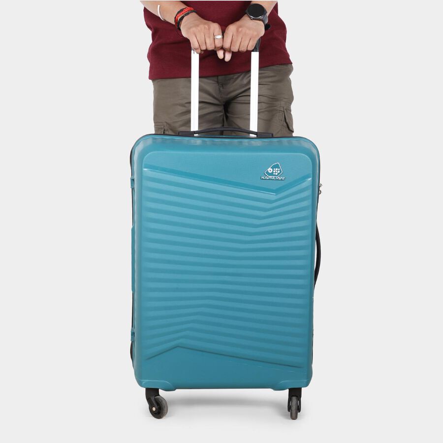 4-Wheel Light Green Polypropylene Hard Case Trolley, Medium, , large image number null