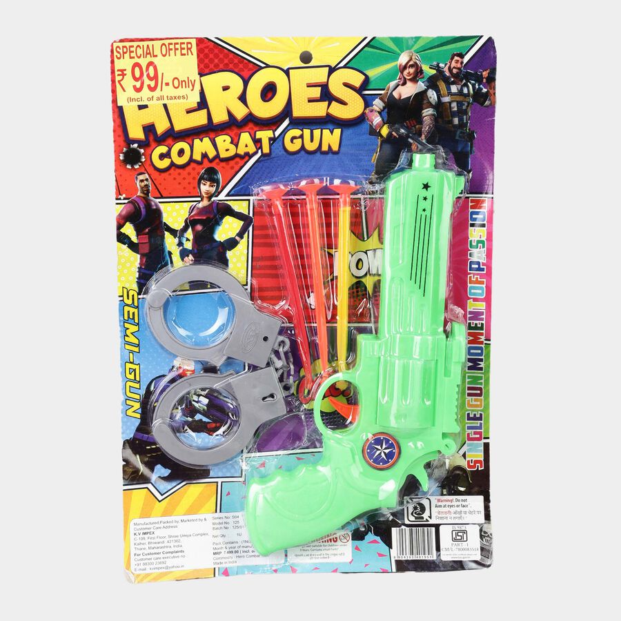 1 Gun With 5 Darts Plastic Toy Gun , , large image number null