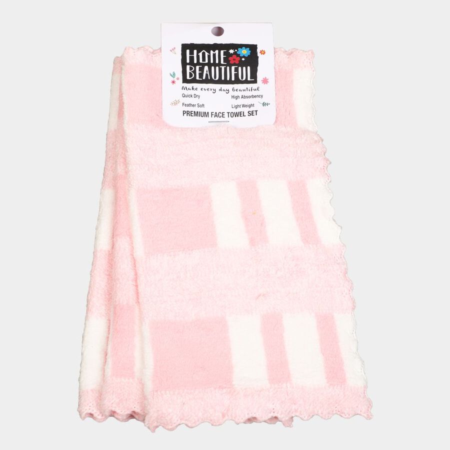 330 GSM Pink Microfiber Face Towel, , large