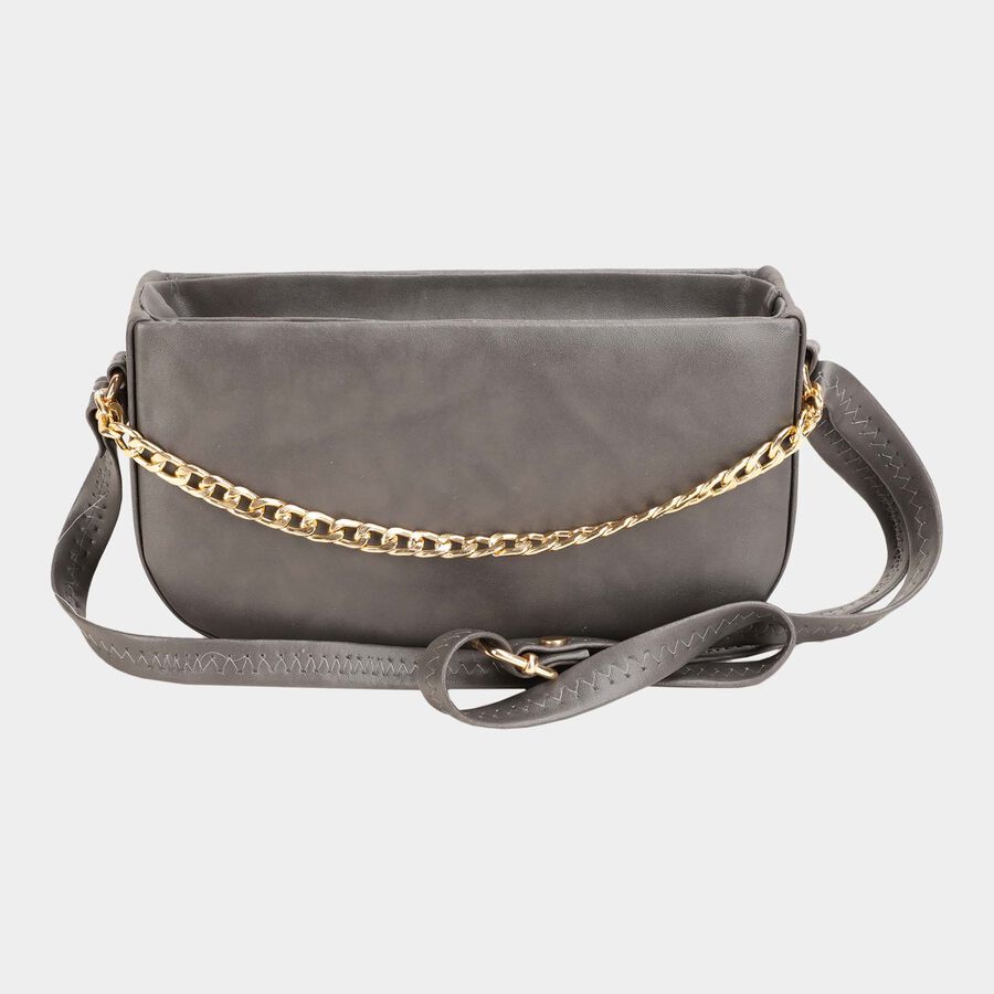 Women's White Polyurethane Handbag, , large image number null
