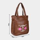 Tan PU Shopping Bag, , small