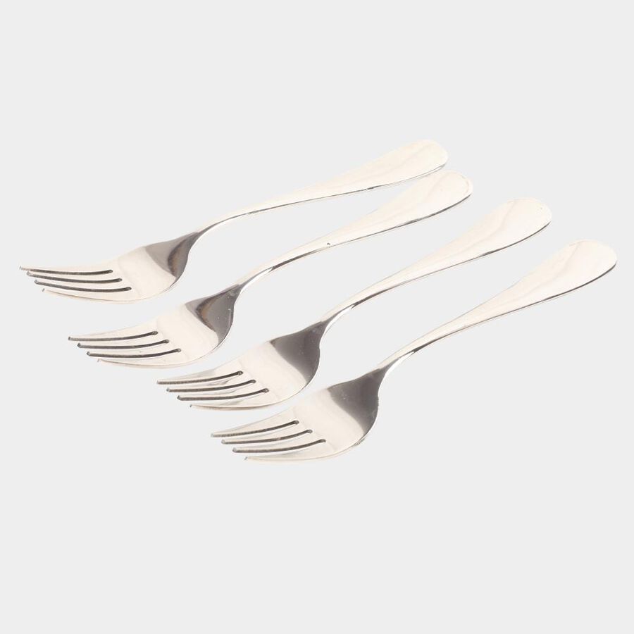 4 Steel Dessert Forks, , large image number null